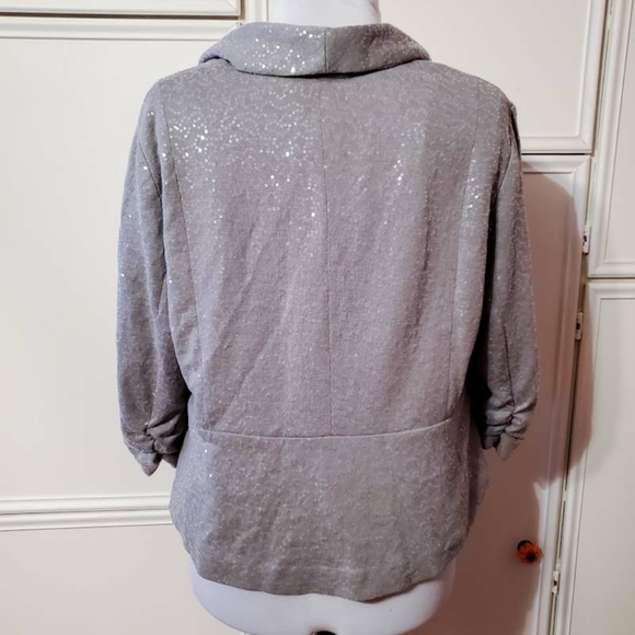 Elle Opal Gray Sparkly Blazer - Picture 3 of 5